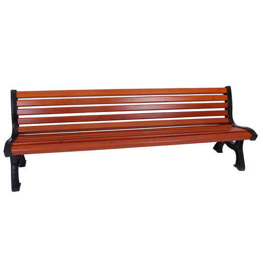 Solid wooden bench, W 2000 mm, spruce wood slats, without arm rests.
