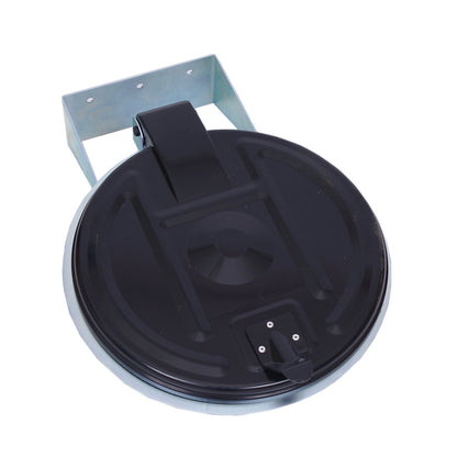 Wall-mounted waste sack holder with lid, for capacity 120 l, zinc plated, plastic lid.