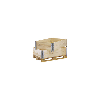 Wooden pallet collar, with 4 hinges, for pallets 1200 x 800 mm, effective height 300 mm.