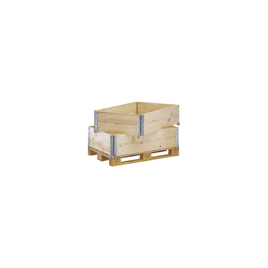 Wooden pallet collar, with 4 hinges, for pallets 1200 x 800 mm, effective height 300 mm.