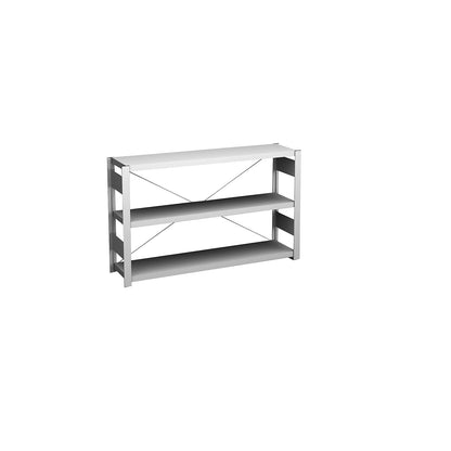 Boltless shelving unit, light duty, single-sided, HxWxD 825 x 1300 x 300 mm, grey, standard shelf unit.