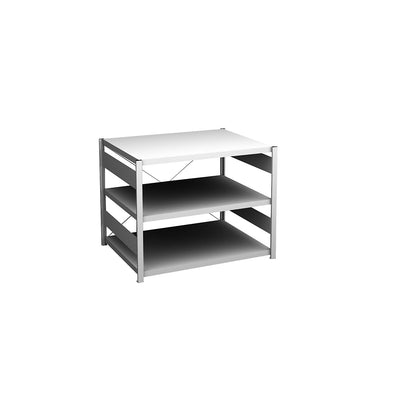Boltless shelving unit, light duty, single-sided, HxWxD 825 x 1000 x 800 mm, grey, standard shelf unit.
