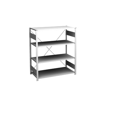 Boltless shelving unit, light duty, single-sided, HxWxD 1200 x 1000 x 500 mm, grey, standard shelf unit.