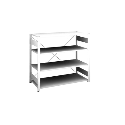 Boltless shelving unit, light duty, single-sided, HxWxD 1200 x 1300 x 600 mm, grey, standard shelf unit.