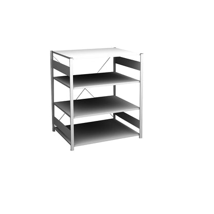 Boltless shelving unit, light duty, single-sided, HxWxD 1200 x 1000 x 800 mm, grey, standard shelf unit.