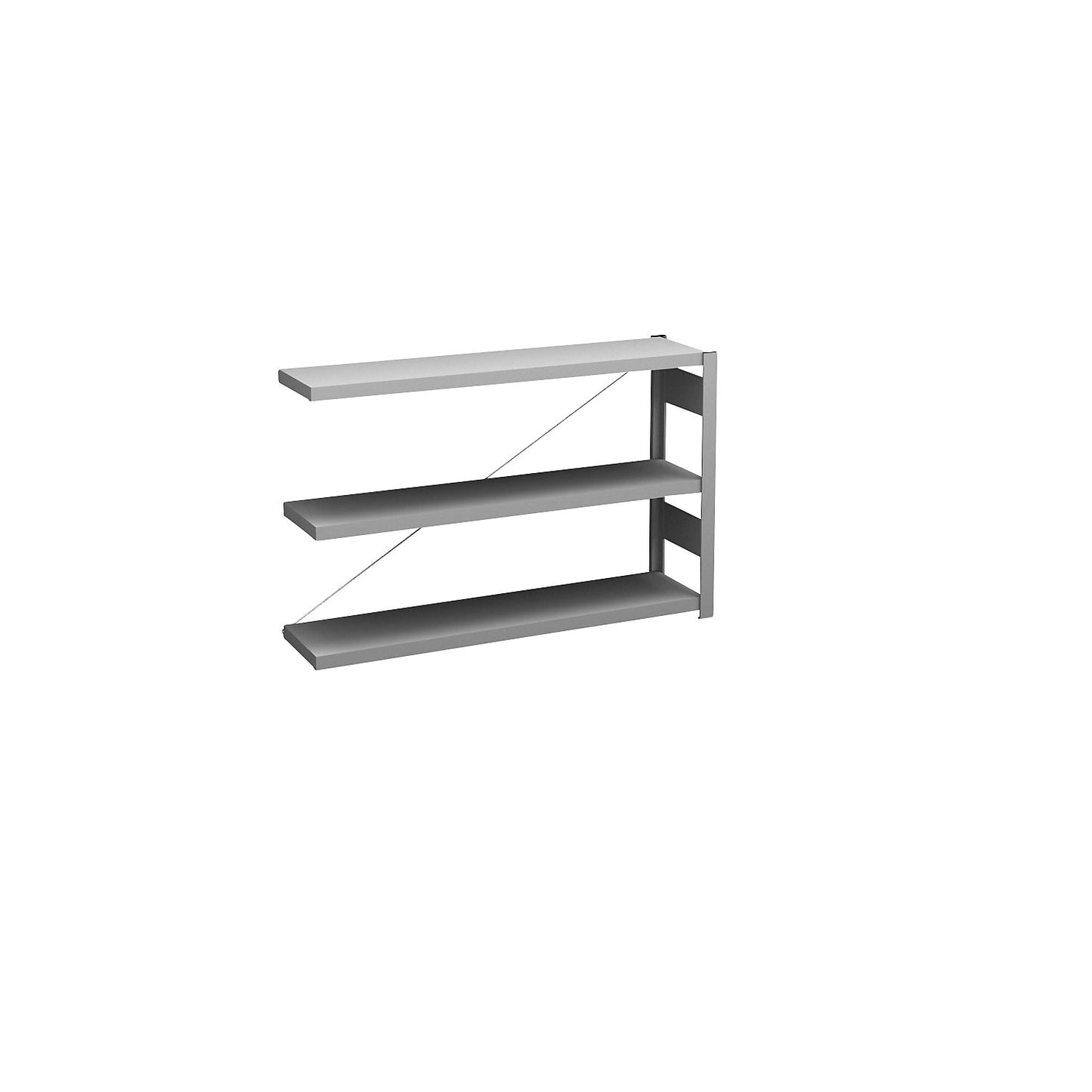 Boltless shelving unit, light duty, single-sided, HxWxD 825 x 1300 x 300 mm, zinc plated, extension shelf unit.