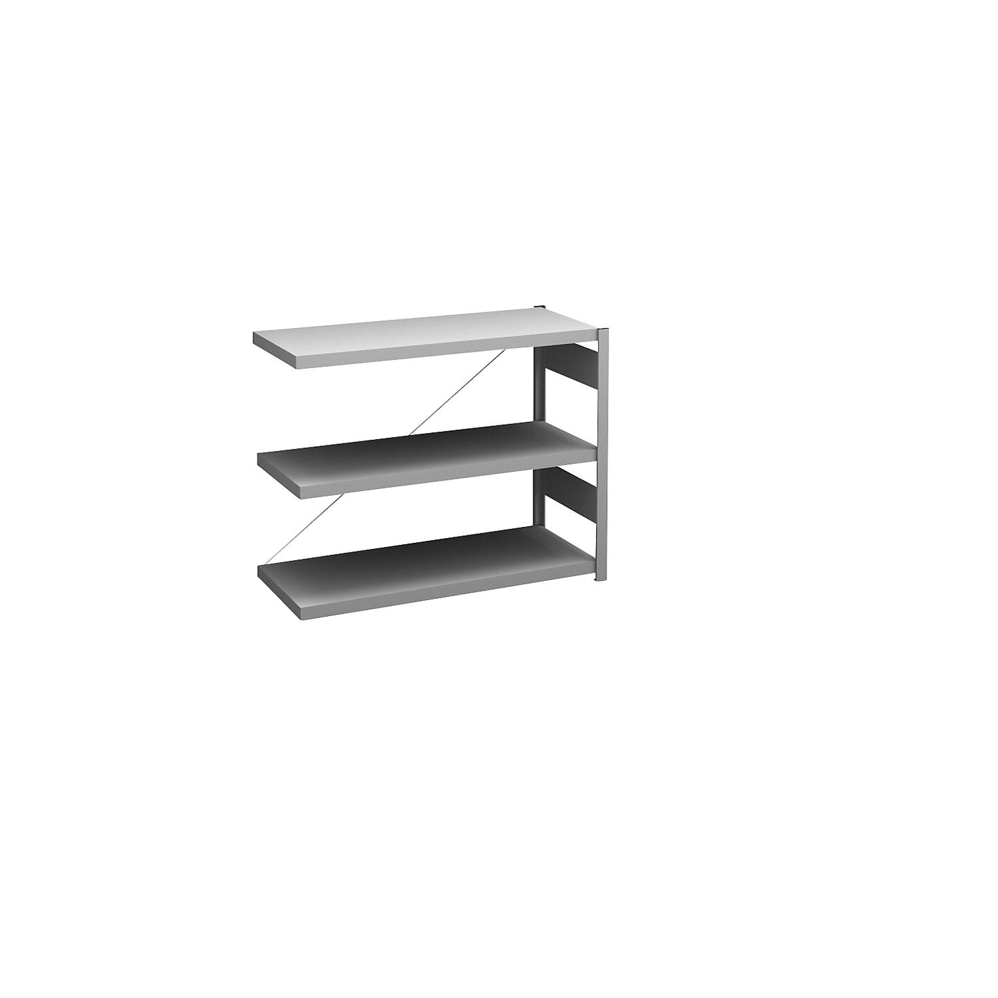 Boltless shelving unit, light duty, single-sided, HxWxD 825 x 1000 x 400 mm, zinc plated, extension shelf unit.