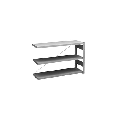 Boltless shelving unit, light duty, single-sided, HxWxD 825 x 1300 x 400 mm, zinc plated, extension shelf unit.