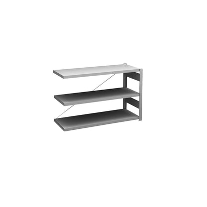 Boltless shelving unit, light duty, single-sided, HxWxD 825 x 1300 x 500 mm, zinc plated, extension shelf unit.