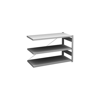 Boltless shelving unit, light duty, single-sided, HxWxD 825 x 1300 x 600 mm, zinc plated, extension shelf unit.