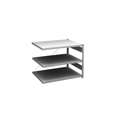 Boltless shelving unit, light duty, single-sided, HxWxD 825 x 1000 x 800 mm, zinc plated, extension shelf unit.