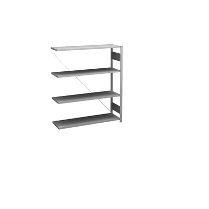 Boltless shelving unit, light duty, single-sided, HxWxD 1200 x 1000 x 300 mm, zinc plated, extension shelf unit.