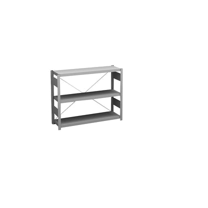 Boltless shelving unit, light duty, single-sided, HxWxD 825 x 1000 x 300 mm, zinc plated, standard shelf unit.