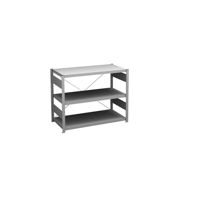 Boltless shelving unit, light duty, single-sided, HxWxD 825 x 1000 x 500 mm, zinc plated, standard shelf unit.