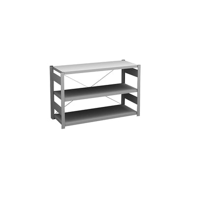 Boltless shelving unit, light duty, single-sided, HxWxD 825 x 1300 x 500 mm, zinc plated, standard shelf unit.