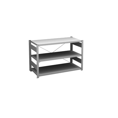 Boltless shelving unit, light duty, single-sided, HxWxD 825 x 1300 x 600 mm, zinc plated, standard shelf unit.