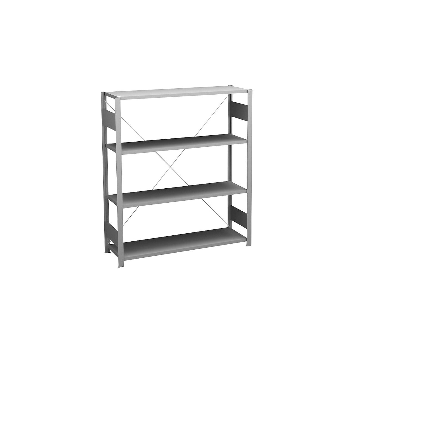 Boltless shelving unit, light duty, single-sided, HxWxD 1200 x 1000 x 300 mm, zinc plated, standard shelf unit.