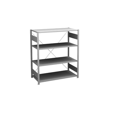 Boltless shelving unit, light duty, single-sided, HxWxD 1200 x 1000 x 500 mm, zinc plated, standard shelf unit.