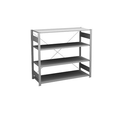 Boltless shelving unit, light duty, single-sided, HxWxD 1200 x 1300 x 500 mm, zinc plated, standard shelf unit.