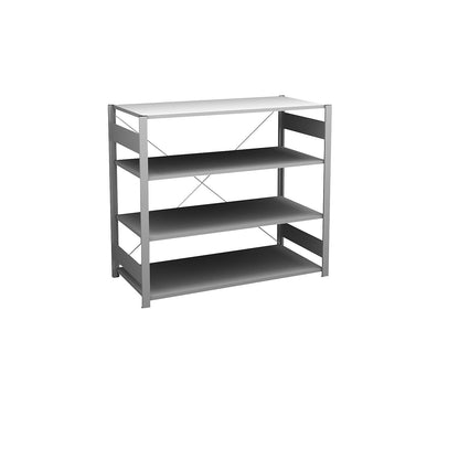 Boltless shelving unit, light duty, single-sided, HxWxD 1200 x 1300 x 600 mm, zinc plated, standard shelf unit.