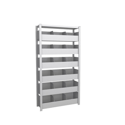Bulk material shelving unit, shelf height 2000 mm, standard shelf unit, WxD 1060 x 335 mm.