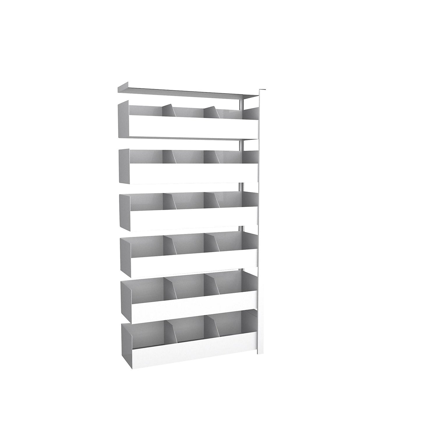 Bulk material shelving unit, shelf height 2000 mm, extension shelf unit, WxD 1010 x 335 mm.