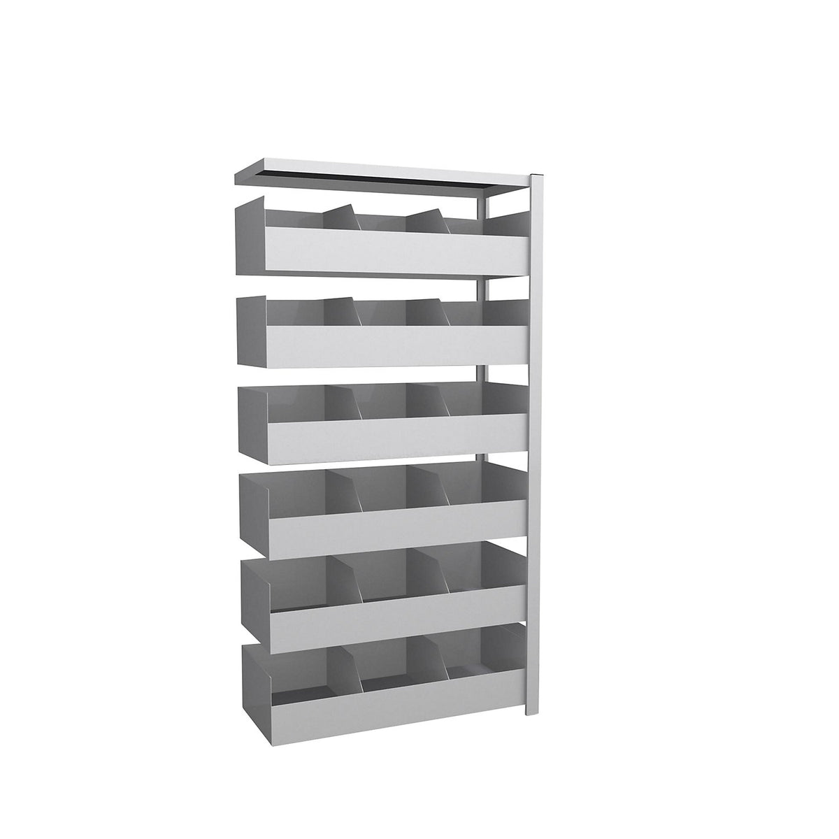 Bulk material shelving unit, shelf height 2000 mm, extension shelf unit, WxD 1010 x 435 mm.
