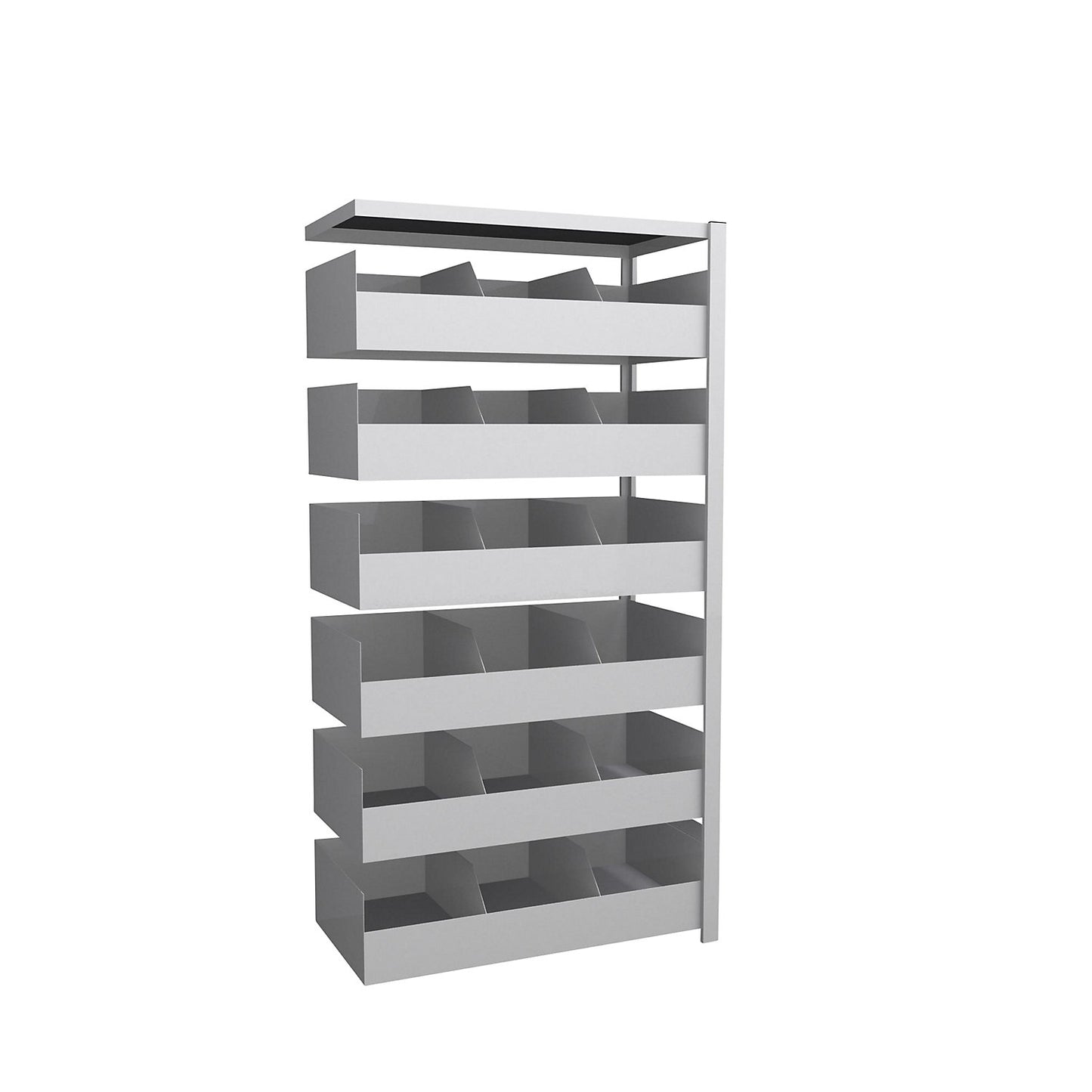 Bulk material shelving unit, shelf height 2000 mm, extension shelf unit, WxD 1010 x 535 mm.