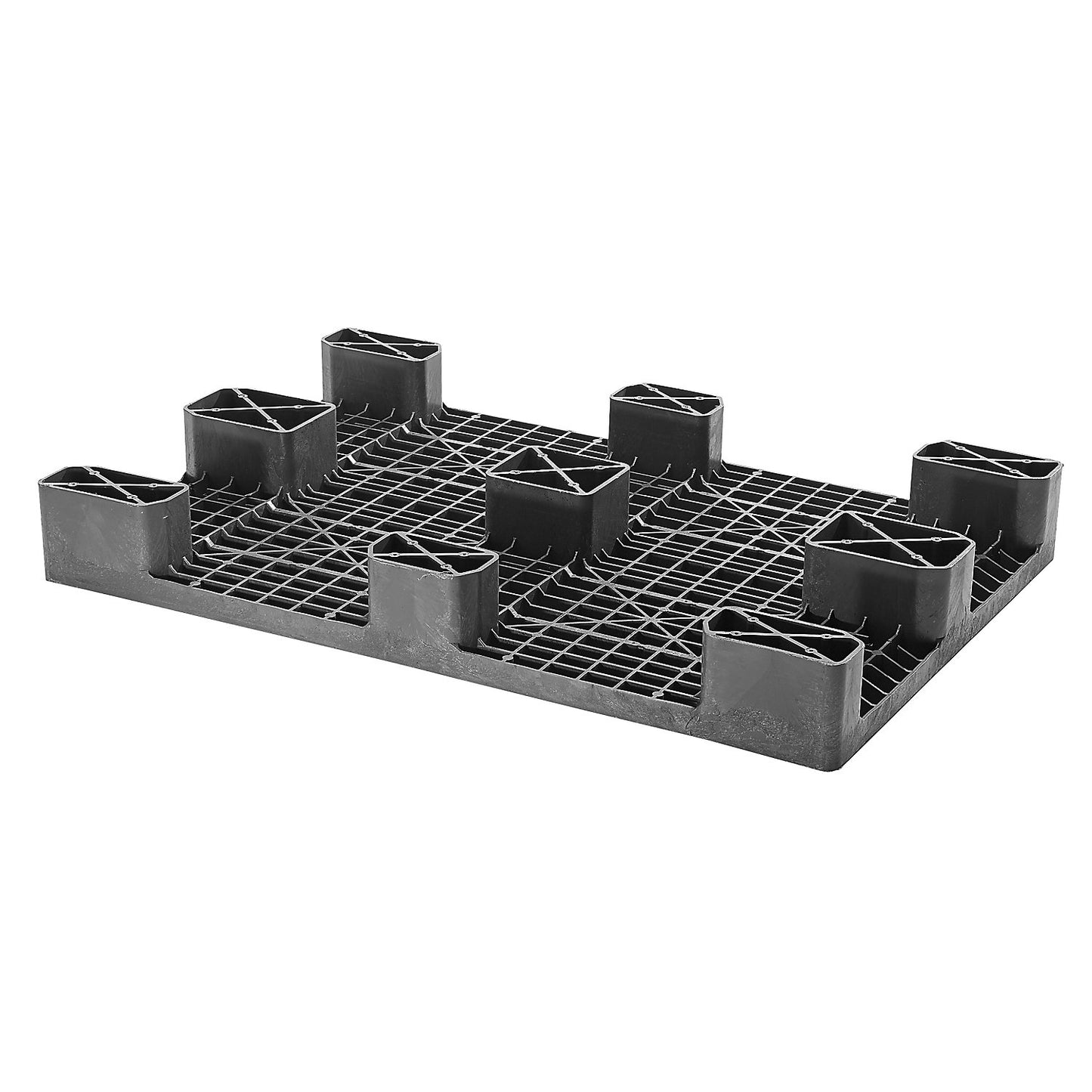 Plastic EURO pallet, without runners, grey.