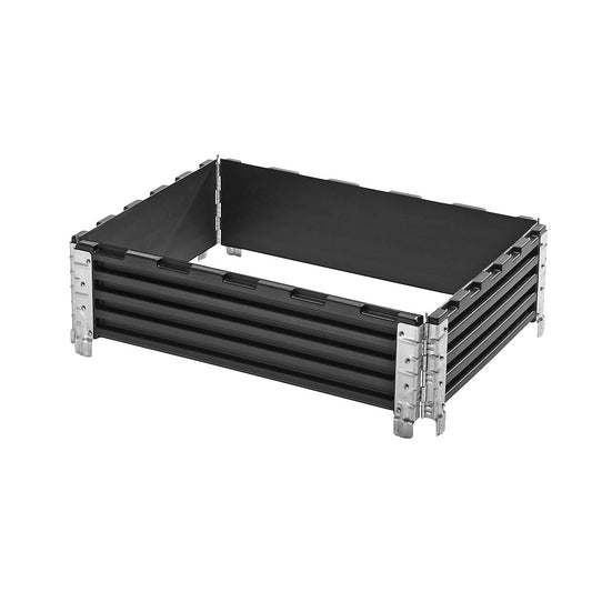 Plastic pallet collar, with 4 hinges, for pallets 800 x 600 mm, pack of 2.