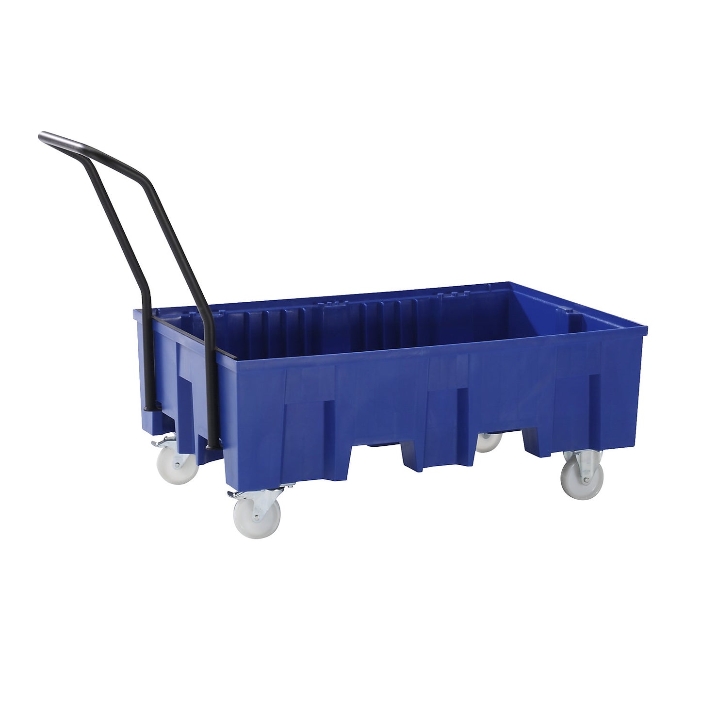 Mobile PE drum sump, for small containers, without grate.