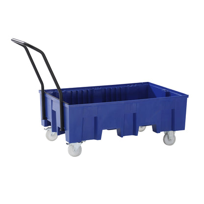 Mobile PE drum sump, for small containers, without grate.