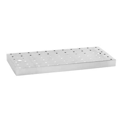 Perforated metal cover, zinc plated, WxD 1200 x 500 mm.