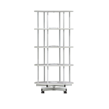 Rotary filing system, Ø 1000 mm, 4 shelves, light grey.