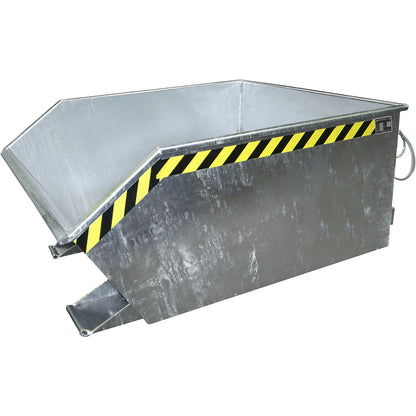 Tilting skip, low profile (E), capacity 0.3 m³, hot dip galvanised.