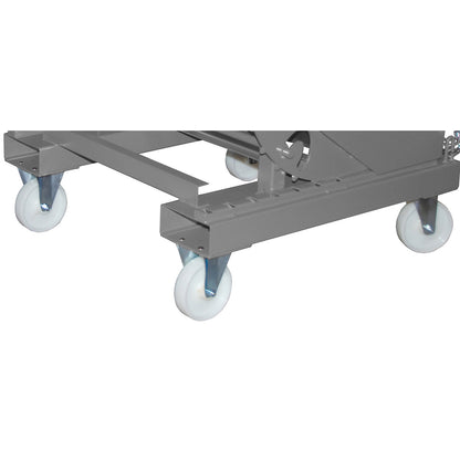 Wheels, retrofittable, max. load 350 kg/roller, with 2 swivel and 2 fixed castors.