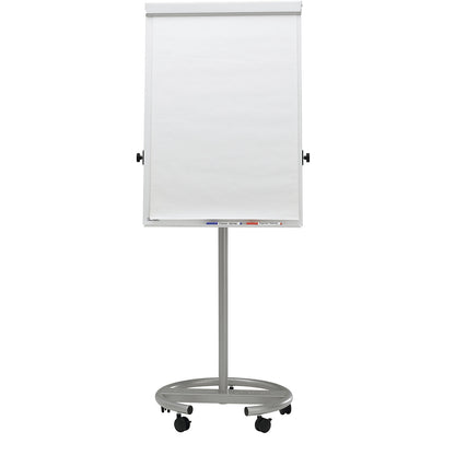 Flipchart, round base, board height 1000 mm, charcoal.