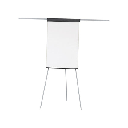 Flipchart, three legged, height 1860 mm, with 2 paper holders, white.