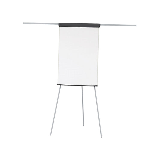 Flipchart, three legged, height 1860 mm, with 2 paper holders, white.