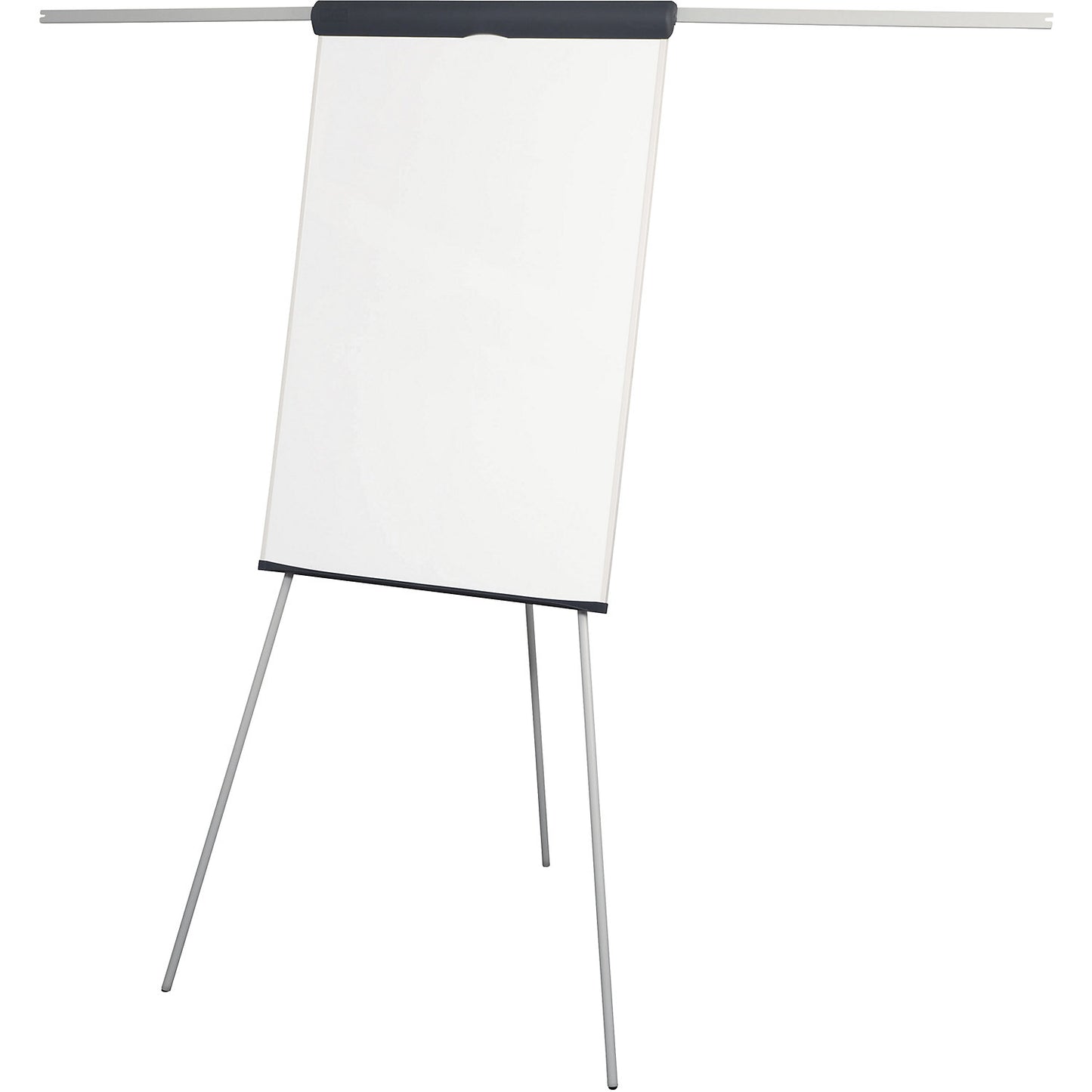 Flipchart, three legged, height 1860 mm, with 2 paper holders, white.