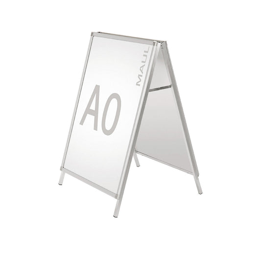 Display stand, double sided, aluminium, weatherproof, for A0.