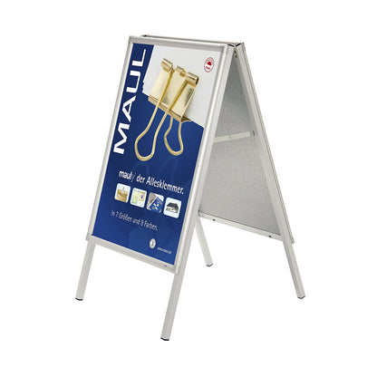 Display stand, double sided, aluminium, weatherproof, for A1.