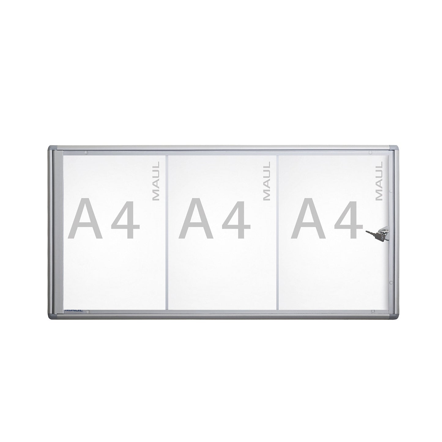 Display case, external depth 27 mm, external height 350 mm, 3 x A4.