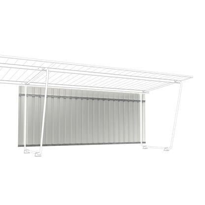 Rear panel for shelter Siegen, for single-sided model, profiled sheet metal, for extension unit.