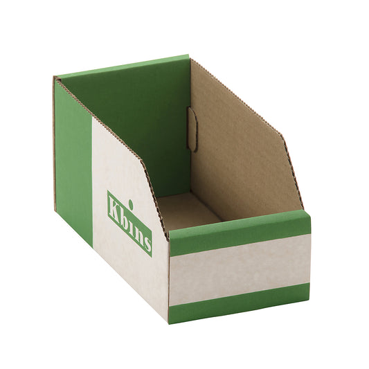 Corrugated storage bin, pack of 50, LxWxH 200x100x100 mm.
