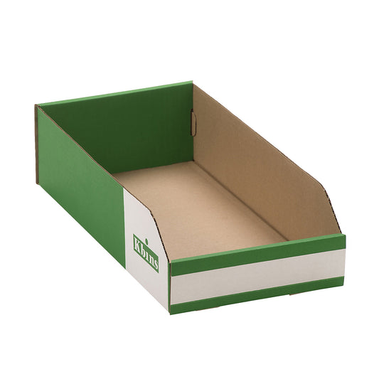 Corrugated storage bin, pack of 50, LxWxH 400x200x100 mm.