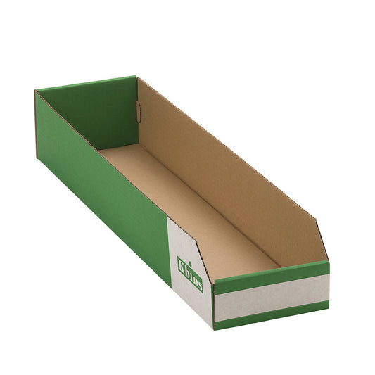 Corrugated storage bin, pack of 50, LxWxH 600x150x100 mm.