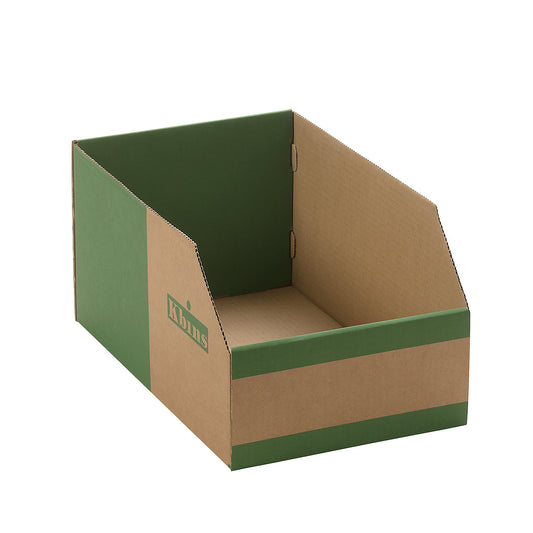 Corrugated storage bin, pack of 25, LxWxH 400x250x200 mm.