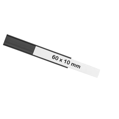 magnetoflex® U-profile, pack of 30, HxW 10 x 60 mm, black.