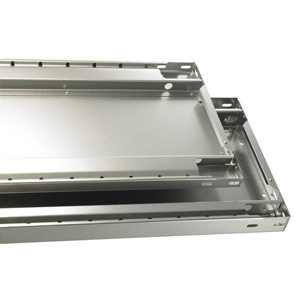 Additional zinc plated shelf, length 40 mm, pack of 2, WxD 1300 x 500 mm.